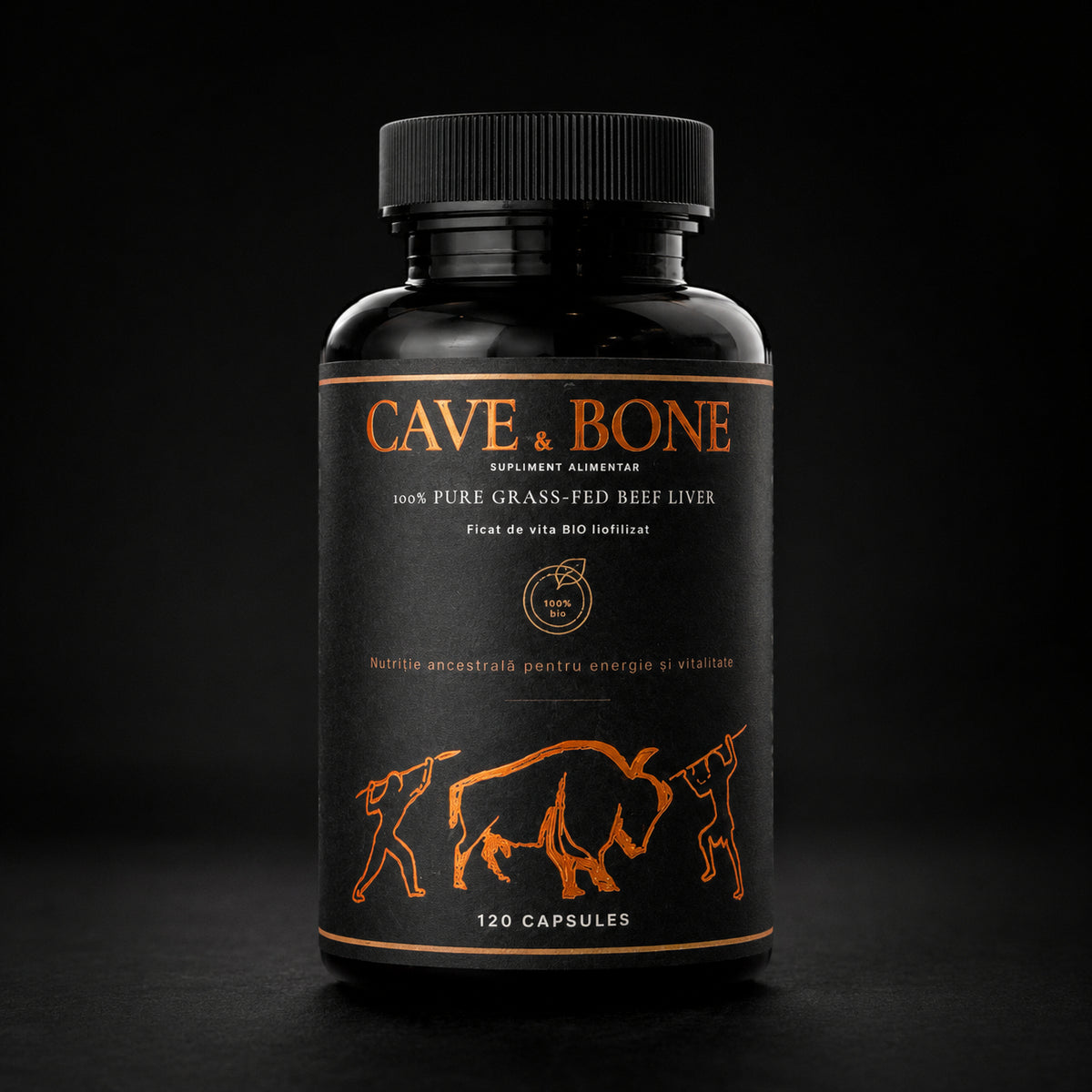 Ficat de Vită Liofilizat 100% Bio & Grass Fed - Cave & Bone