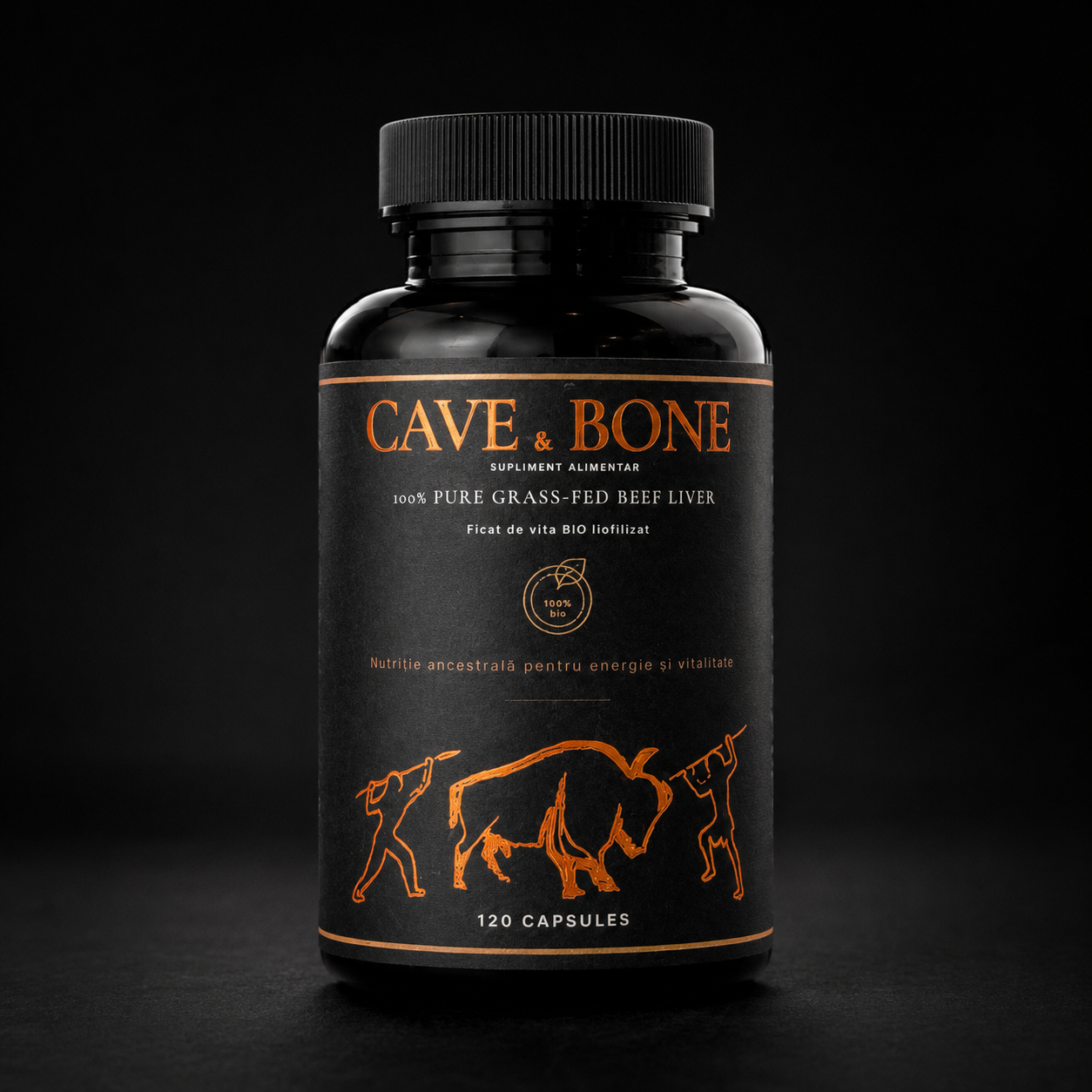 Ficat de Vită Liofilizat 100% Bio & Grass Fed - Cave & Bone